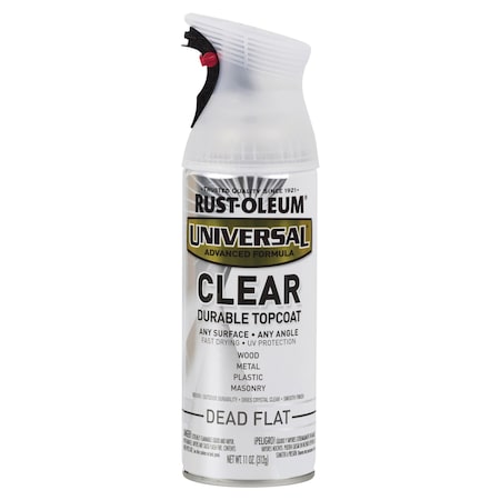 Rust-Oleum Spray Paint, Dead Flat Clear, Flat, Solvent, 11 oz 302151